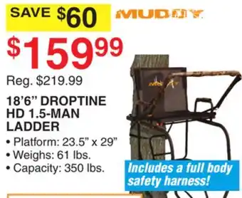 Dunham's Sports 18' 6 DROPTINE HD 1.5-MAN LADDER offer