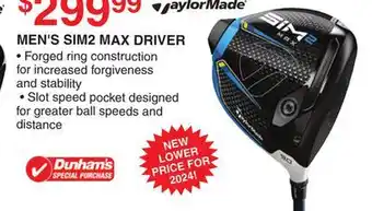 Dunham's Sports MEN'S SIM2 MAX DRIVER offer