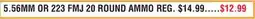 Dunham's Sports 5.56MM OR 223 FMJ 20 ROUND AMMO offer