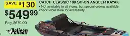 Dunham's Sports PELICAN CATCH CLASSIC 100 SIT-ON ANGLER KAYAK offer