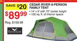 Dunham's Sports CEDAR RIVER 8-PERSON FAMILY TENT offer
