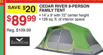 Dunham's Sports CEDAR RIVER 8-PERSON FAMILY TENT offer