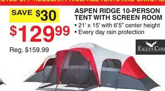 Dunham's Sports ASPEN RIDGE 10-PERSON TENT WITH SCREEN ROOM offer