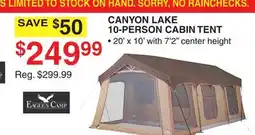 Dunham's Sports EAGLES CAMP CANYON LAKE 10-PERSON CABIN TENT offer
