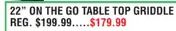 Dunham's Sports 22 ON THE GO TABLE TOP GRIDDLE offer