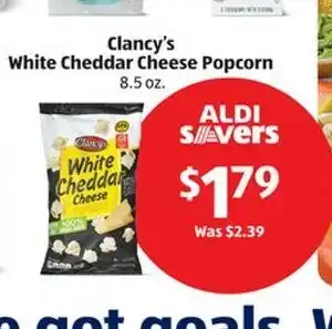 Aldi Clancy's White Cheddar Cheese Popcorn offer