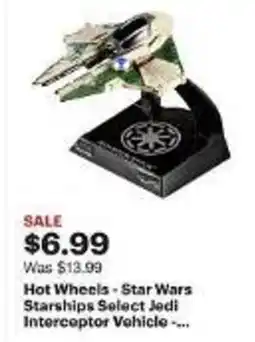 Best Buy Hot Wheels - Star Wars Starships Select Jedi Interceptor Vehicle -... offer