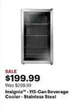 Best Buy Insignia"-115-Can Beverage Cooler - Stainless Steel offer