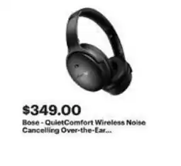 Best Buy Bose QuietComfort Wireless Noise Cancelling Over-the-Ear... offer