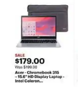 Best Buy Acer - Chromebook 315 -15.6" HD Display Laptop - Intel Celeron….. offer