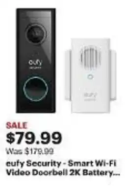 Best Buy eufy Security - Smart Wi-Fi Video Doorbell 2K Battery... offer