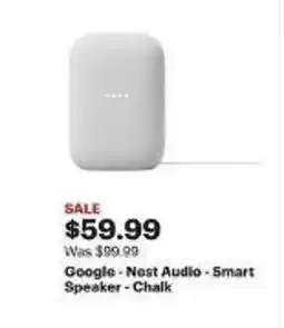 Best Buy Google - Nest Audio - Smart Speaker - Chalk offer