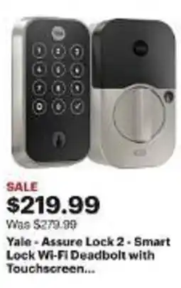 Best Buy Yale - Assure Lock 2 - Smart Lock Wi-Fi Deadbolt with Touchscreen... offer