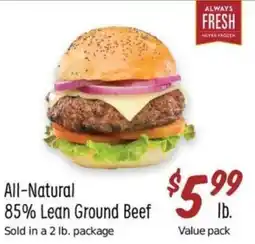Sprouts Farmers Market All-Natural 85% Lean Ground Beef offer