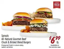 Sprouts Farmers Market Sprouts All-Natural Gourmet Beef Chuck & Brisket Blend Burgers offer