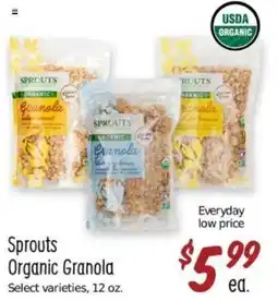 Sprouts Farmers Market Sprouts Organic Granola offer