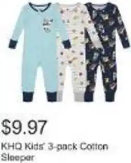 Costco KHQ Kids 3-pack Cotton Sleeper offer