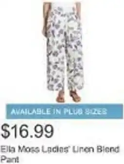 Costco Ella Moss Ladies Linen Blend Pant offer