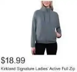 Costco Kirkland Signature Ladies' Active Full Zip offer