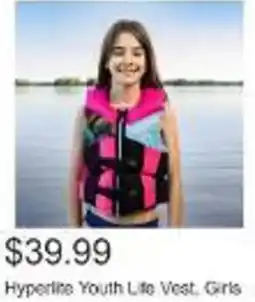 Costco Hyperlite Youth Life Vest. Girls offer