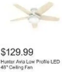 Costco Hunter Avia Low Profile LED 48' Ceiling Fan offer
