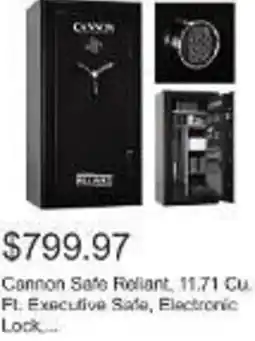 Costco Cannon Safe Reliant, 11.71 Cu. Ft. Executive Safe, Electronic Lock offer