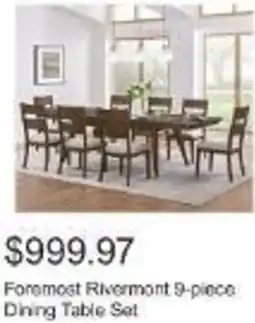 Costco Foremost Rivermont 9-piece Dining Table Set offer