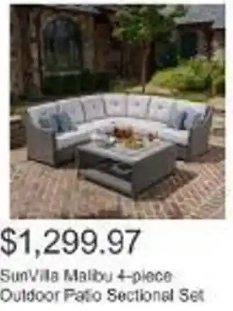 Costco SunVila Malibu +-piece Outdoor Patio Sectional Set offer