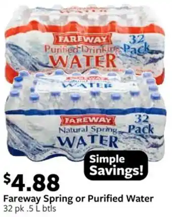 Fareway Fareway Spring or Purified Water offer