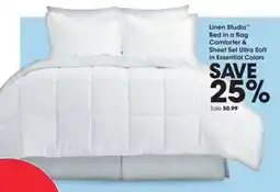 Kroger Linen Studio Bed in a Bag Comforter & Sheet Set Ultra Soft in Essential Colors offer