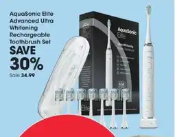 Kroger AquaSonic Elite Advanced Ultra Whitening Rechargeable Toothbrush Set offer