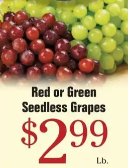 Morton Williams Red or Green Seedless Grapes offer