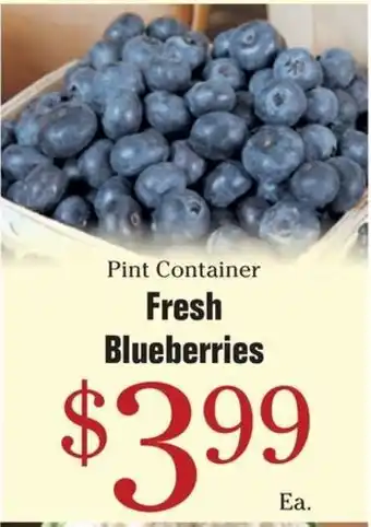 Morton Williams Fresh Blueberries offer