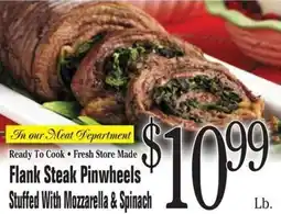 Morton Williams Flank Steak Pinwheels Stuffed With Mozzarella & Spinach offer