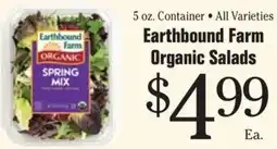 Morton Williams Earthbound Farm Organic Salads offer