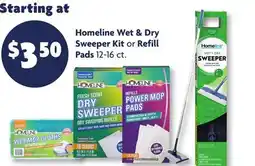 Family Dollar Homeline Wet & Dry Sweeper Kit or Refill Pads offer