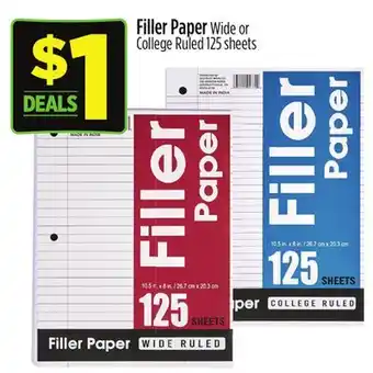 Dollar General Filler Paper offer