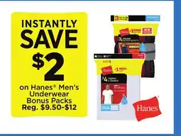 Dollar General Hanes Men's Underwear Bonus Packs offer