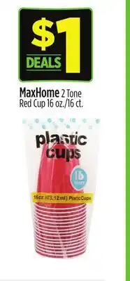 Dollar General MaxHome 2 Tone Red Cup offer