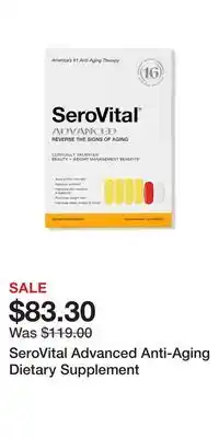 Ulta Beauty SeroVital Advanced Anti-Aging Dietary Supplement offer