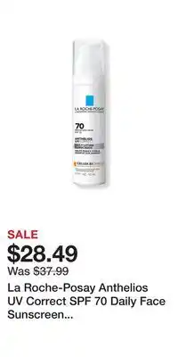 Ulta Beauty La Roche-Posay Anthelios UV Correct SPF 70 Daily Face Sunscreen with Niacinamide offer