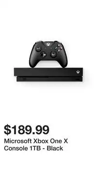 Game Stop Microsoft Xbox One X Console 1TB - Black offer