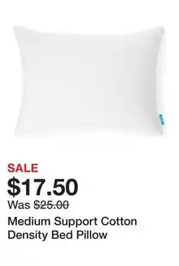 Belk Medium Support Cotton Density Bed Pillow offer
