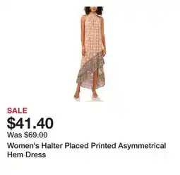 Belk Women's Halter Placed Printed Asymmetrical Hem Dress offer