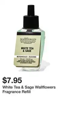 Bath & Body Works White Tea & Sage Wallflowers Fragrance Refill offer