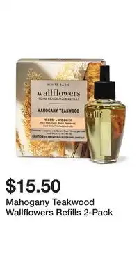 Bath & Body Works Mahogany Teakwood Wallflowers Refills 2-Pack offer