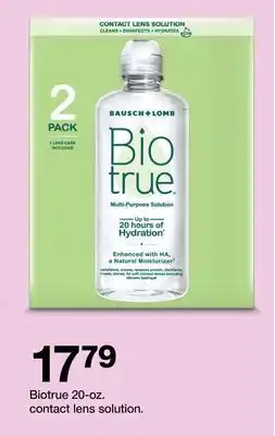 Target Biotrue 20-oz. contact lens solution offer