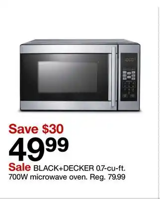 Target BLACK + DECKER 0.7-cu-ft. 700W microwave oven offer