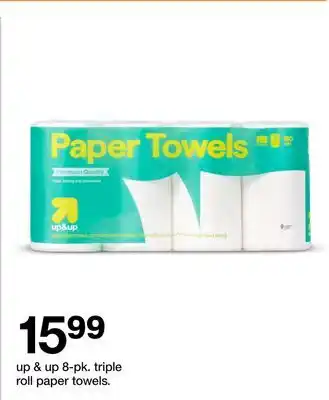 Target up & up 8-pk. triple roll paper towels offer