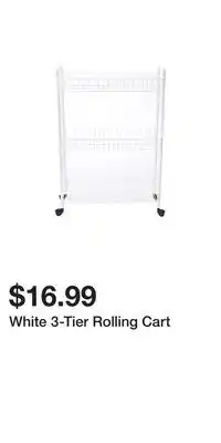 Big Lots White 3-Tier Rolling Cart offer